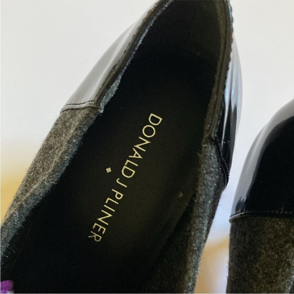 Donald J. Pliner Low Heels Shoes Ankle Size 8 Gray Black - Picture 12 of 15